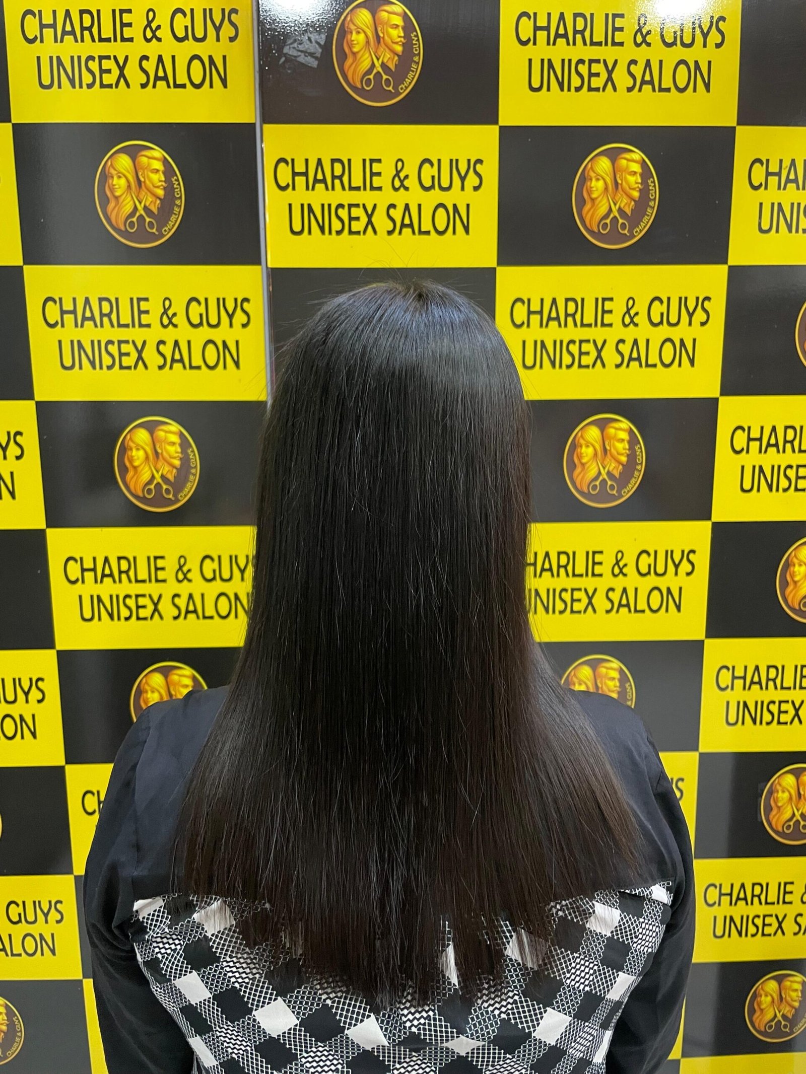straight hair after keratin treatment at charlie and guys
